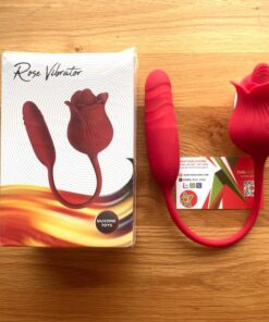 Máy Massage Trứng rung Thụt Đôi Hoa Hồng - Kết Hợp Lưỡi Liếm Kích Thích Âm Vật Cho Nữ Tự Sướng