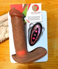 Quần Chip Rung Dương Vật Giả Rung Thụt Toả Nhiệt Màu Da 7 Chế Độ Thụt _ Điều Khiển Từ Xa Bằng Remote