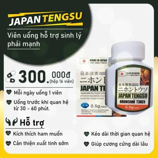 Thuốc Viên uống Tengsu Japan – Bản Chuẩn Nhật Chính Hãng, Tăng Cường Sinh Lý Nam, Hỗ Trợ Trị Xuất Tinh Sớm 22 tengsu4