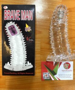 Bao Đôn Dên Dương Vật - Kết Hợp Rung Đầu BRAVE MAN Của Hoa Kỳ chất Liệu Mềm Đàn Hồi TỐt