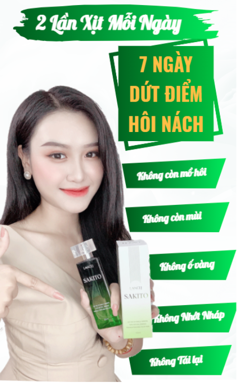 Chai Xịt Sakito Khử Mùi Hôi Nách Chính Hãng 13 cong dung sakito