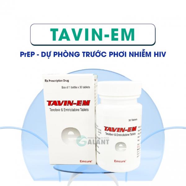 Thuốc Tavin-em Prep viên uống dự phòng HIV hiệu quả an toàn 30 viên 2 thuoc tavin em prep tablets vien uong du phong phoi nhiem hlv lo 30 vien