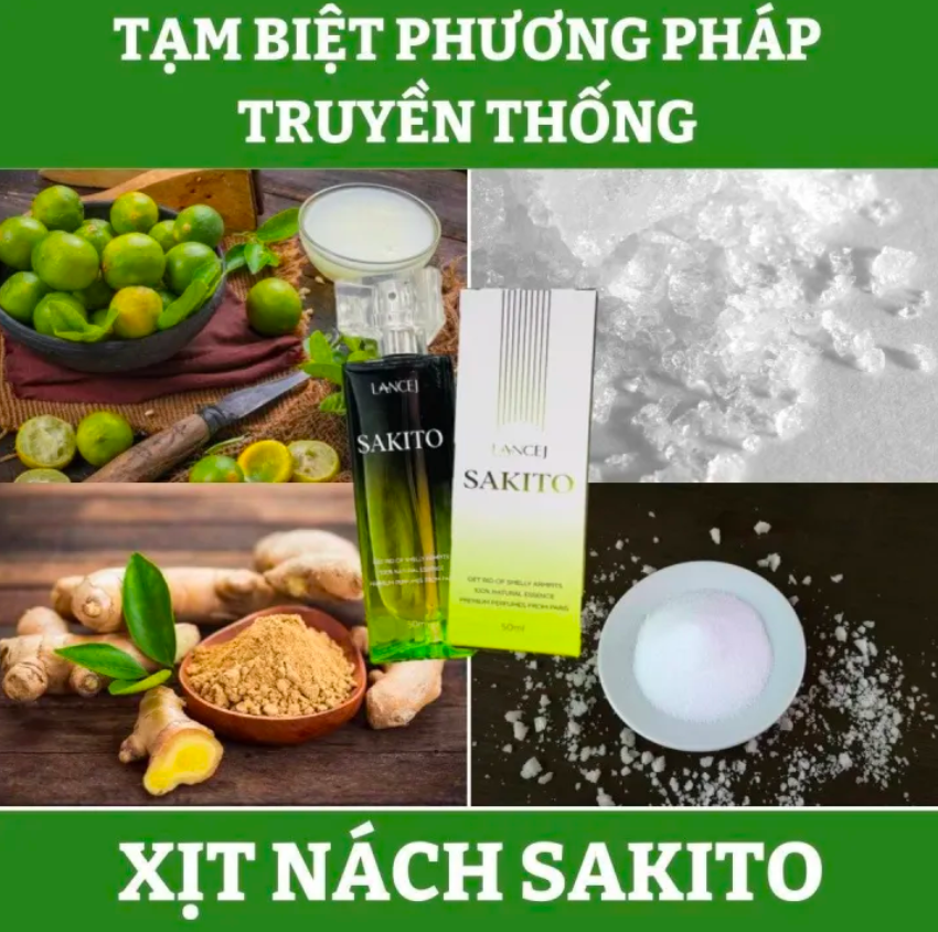 Chai Xịt Sakito Khử Mùi Hôi Nách Chính Hãng 10 xit nach sakito mau moi