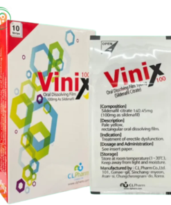 Alternative view of Tem ngậm Vinix 100 điều trị rối loạn cương dương ở nam giới (Hộp 10 phim)