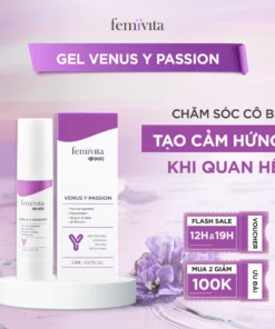 Femivita Gel Venus Y Passion - Tăng cảm hứng ân ái, hỗ trợ giảm khô hạn, đau rát Dưỡng ẩm [CHE TÊN]