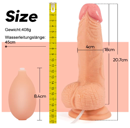 Dương vật giả Lovetoy Soft Ejaculation 8 bắn nước xuất tinh silicon mềm mại