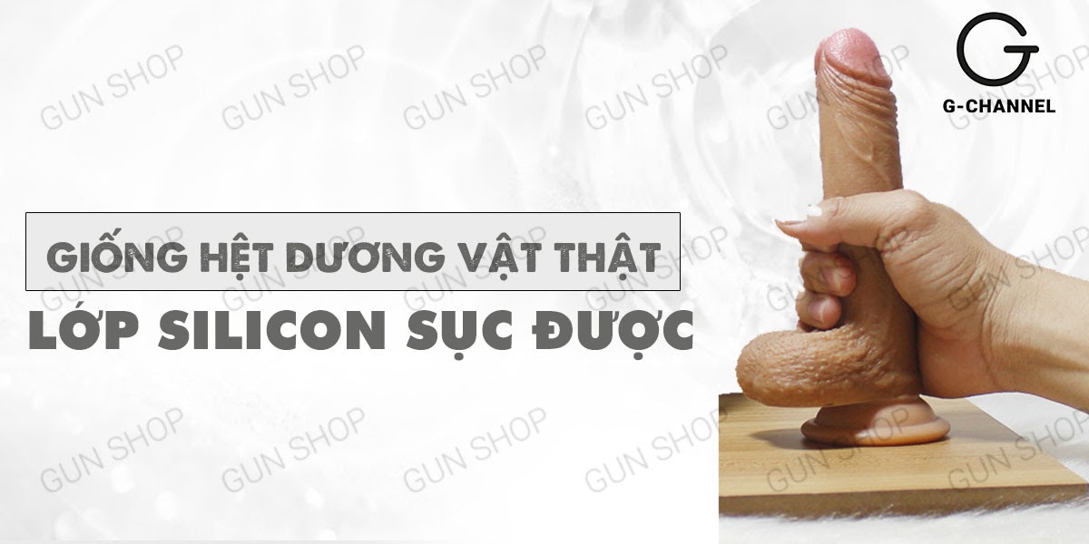 Dương vật giả dán tường mềm mại Skin Dong 7.0 siêu thực cực-Birdsexy 4 Dương vật giả dính tường siêu mềm - Lovetoy Sliding - Skin Dong 7
