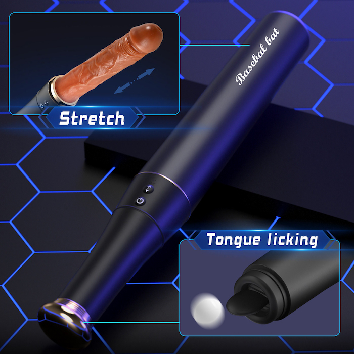 Dương vật giả 2 đầu Lilo Baseball Bat rung thụt liếm ngụy trang gậy bóng chày