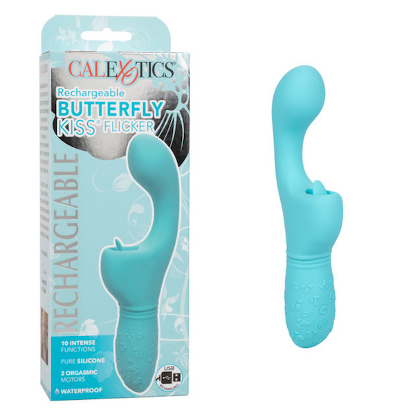 Dương vật giả CalExotics Kiss Flicker rung điểm G lưỡi liếm