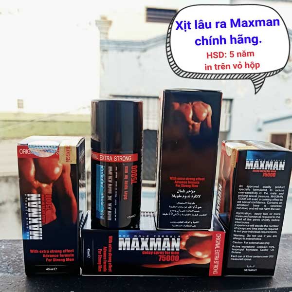 Chai Xịt Maxman Delay Spray tăng cường thời gian quan hệ - Birdsexyshop 2 Chai Xịt Maxman Delay Spray tăng cường thời gian quan hệ