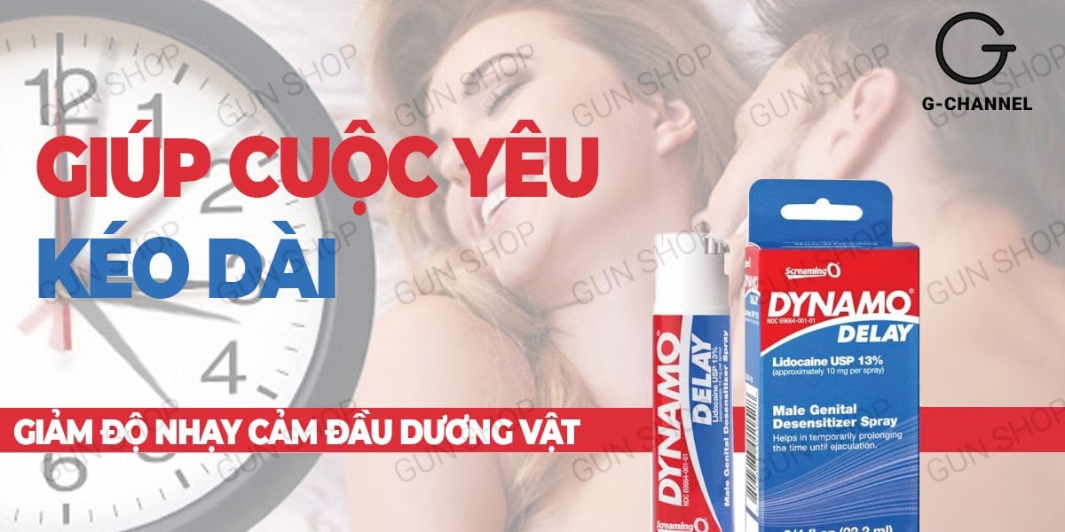 Chai xịt Dynamo Delay Mỹ 22ml kéo dài quan hệ tăng cường sức mạnh - Birdsexyshop 3 Bảng giá Chai xịt Mỹ Dynamo Delay - Kéo dài thời gian - Chai 22ml cao cấp