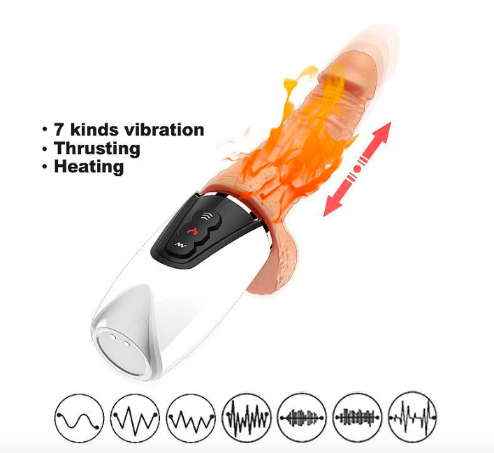 Dương vật giả Dibe Madge rung thụt tỏa nhiệt sạc USB siêu mềm mại