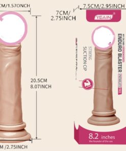 Dương vật giả Yeain Hồng 8.2 Gân nổi Độc đáo dính tường