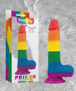 Lovetoy Prider 7.5 dương vật giả mềm dẻo đa sắc si&ecirc;u-Birdsexy
