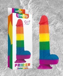 Dương vật giả đa sắc Lovetoy Prider 9.0 mềm dẻo d&iacute;nh tường, k&iacute;ch th&iacute;ch cực-Birdsexy
