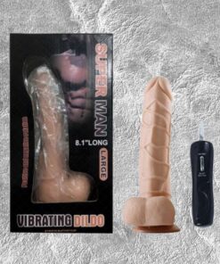 Dương vật giả Super Man rung nhiều chế độ, pin bền, d&iacute;nh tường cực-Birdsexy