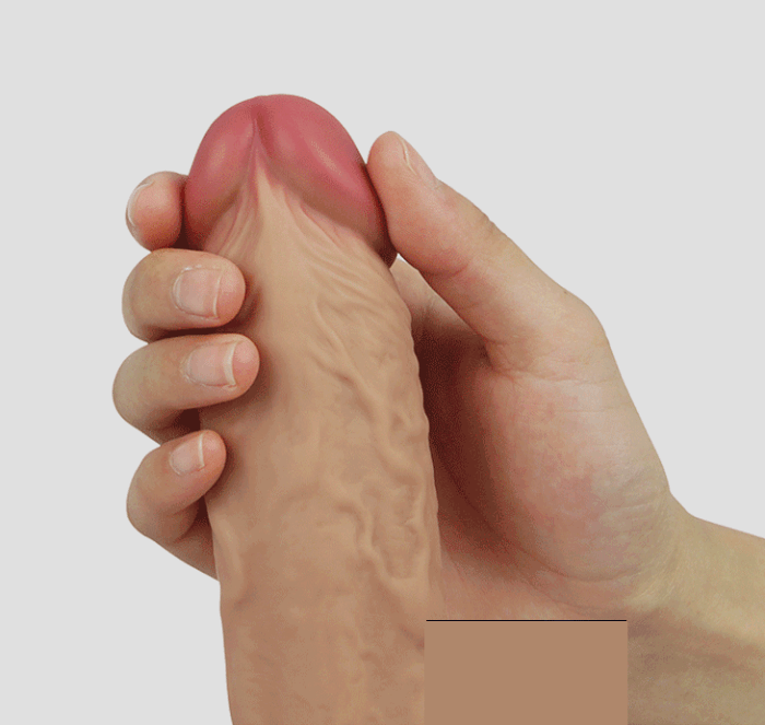 Dương Vật GIả Lovetoy 8 Inch Silicon 2 Lớp Chim Giả Gắn Tường Mềm Mại Giống Thật