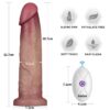 Lovetoy Sliding Skin Pro II 9" Duơng Vật Giả Rung Tuột Da Như Thật Silicon Bạch Kim 2 Lớp