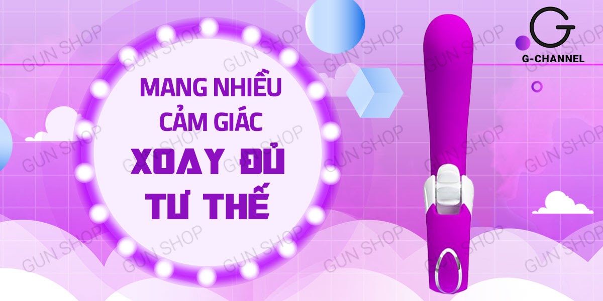 Dương vật giả rung mạnh kèm lưỡi liếm sạc pin - Pretty Love