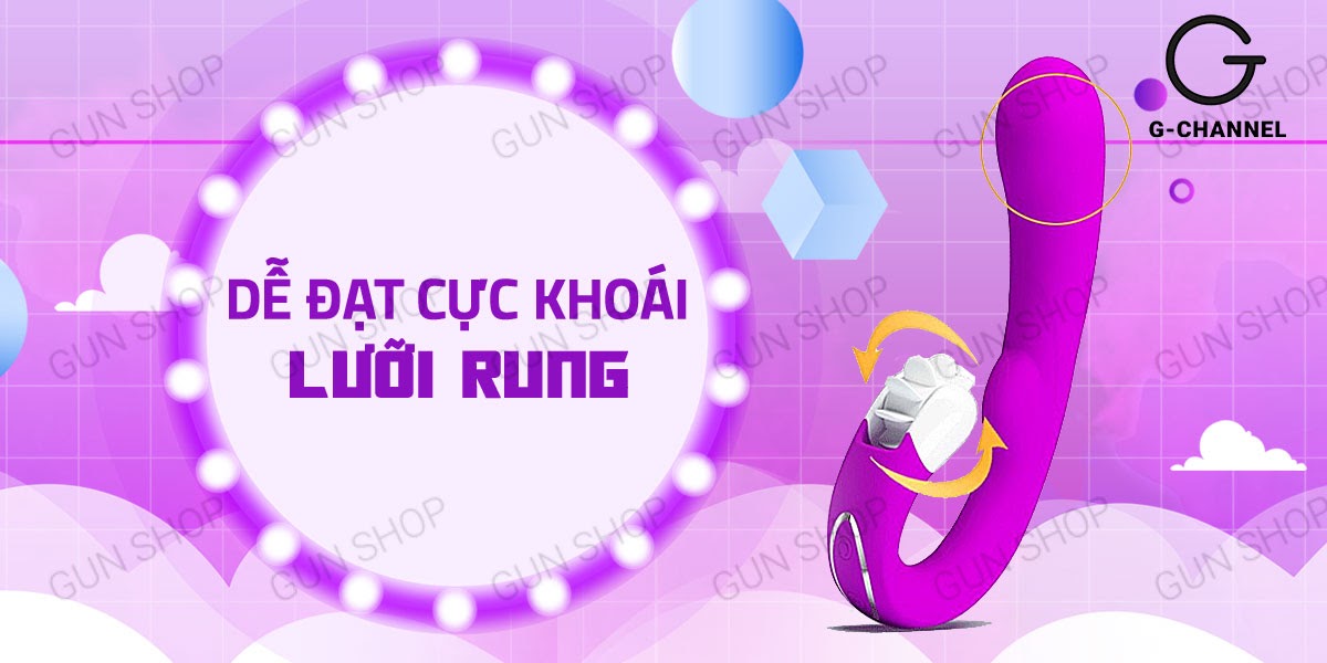 Dương vật giả rung mạnh kèm lưỡi liếm sạc pin - Pretty Love