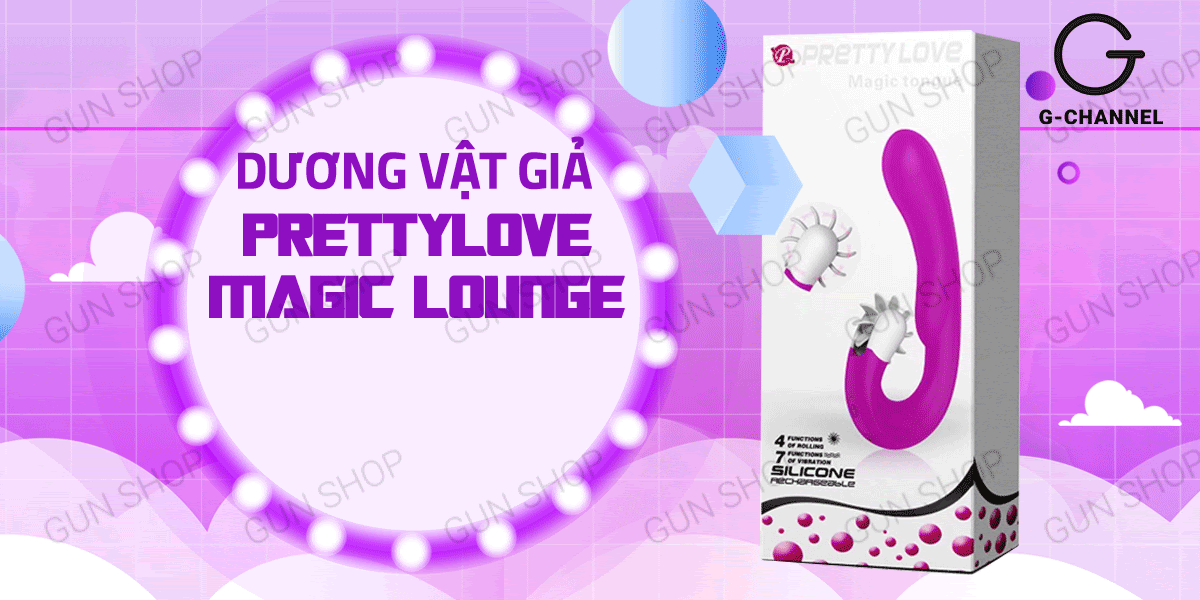 Dương vật giả rung mạnh kèm lưỡi liếm sạc pin - Pretty Love