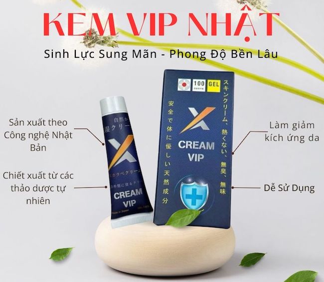 Kem Vip Xanh Cream Vip Nhật Bản Chính Hãng – Hỗ Trợ Nam Giới Lâu Ra