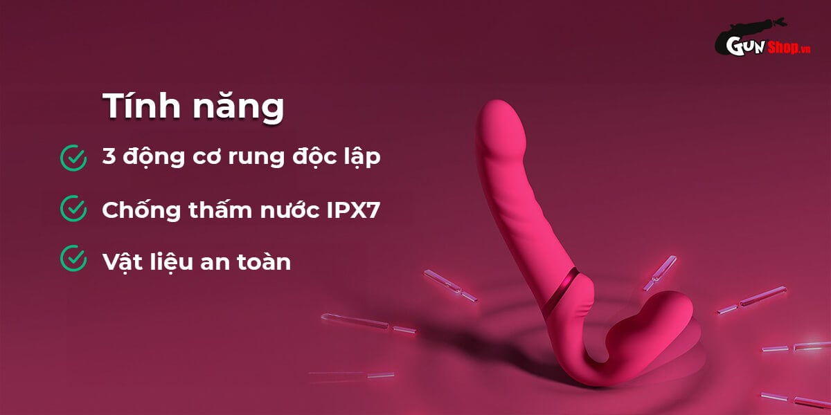 Dương vật giả Lovense Lapis 2 đầu điều khiển app cho les mạnh mẽ