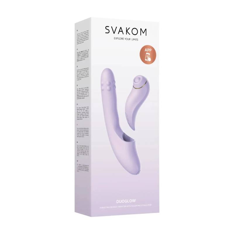 Dương vật giả Svakom DuoGlow điều khiển qua app massage điểm G và âm vật