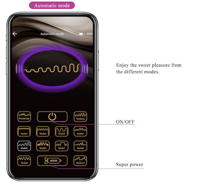 Dương vật giả Pretty Love Liam điều khiển qua app điện thoại có nhánh phụ tai thỏ