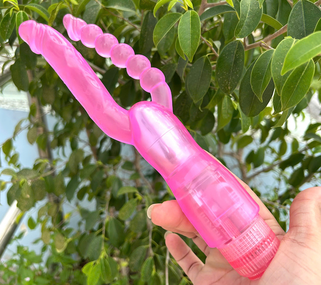 Dương vật giả rung 2 đầu Double Pleasure kích thích hậu môn và âm đạo Dương vật giả rung 2 đầu Double Pleasure kích thích hậu môn và âm đạo