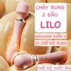 Chày rung 2 đầu LiLo không dây toả nhiệt máy massage điểm G