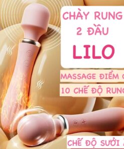 Chày rung 2 đầu LiLo không dây toả nhiệt máy massage điểm G